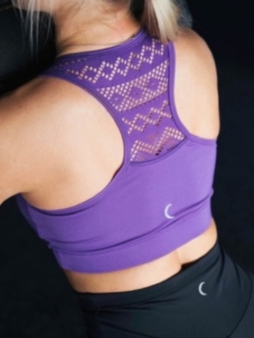 Zyia Purple Bomber Sports Bra gym workout size xl NWT